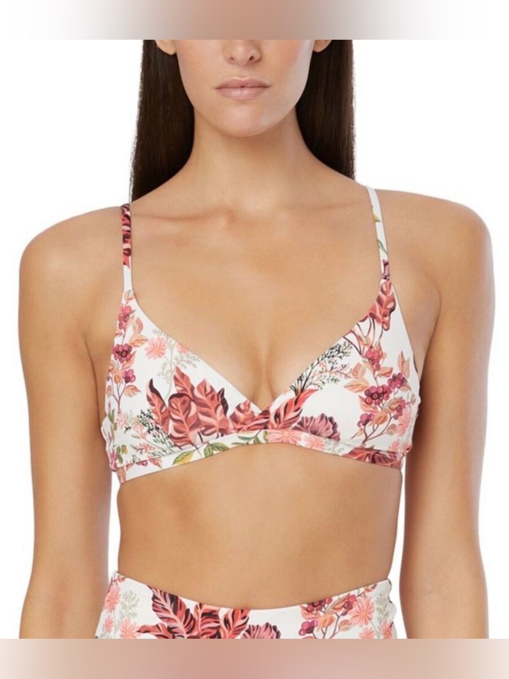 NEW Onia Malin Floral Bikini Top Size XS